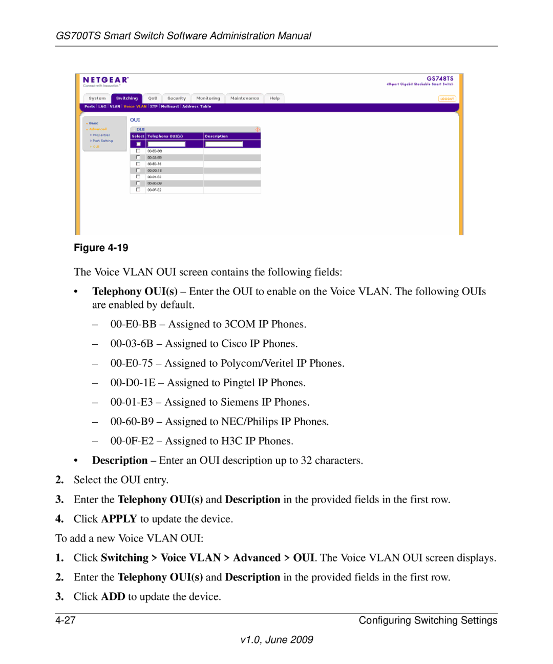 NETGEAR GS748TS manual GS700TS Smart Switch Software Administration Manual 