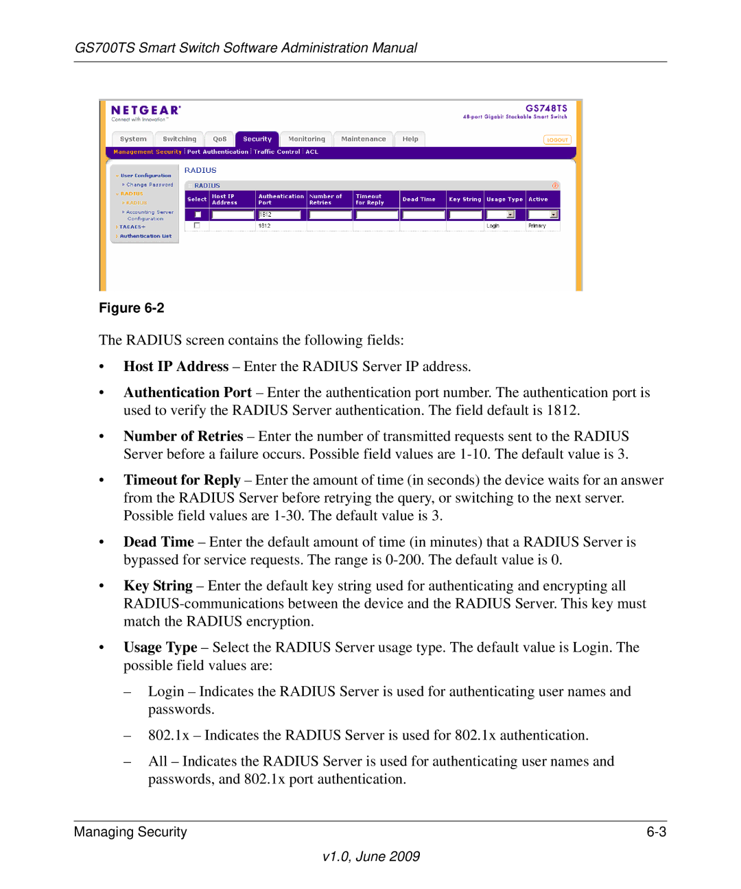 NETGEAR GS748TS manual GS700TS Smart Switch Software Administration Manual 