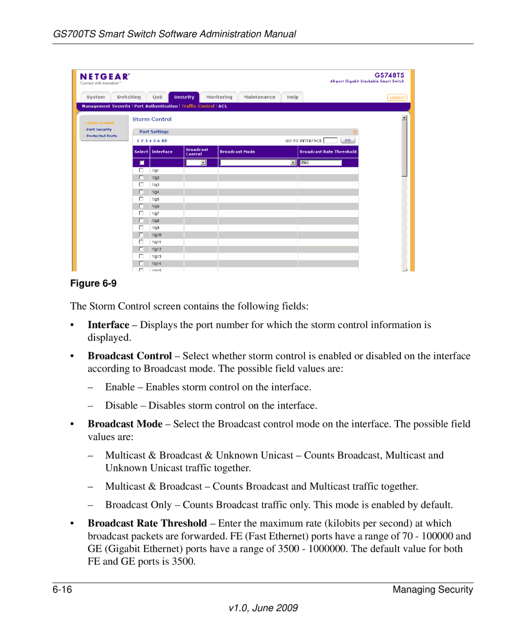 NETGEAR GS748TS manual GS700TS Smart Switch Software Administration Manual 