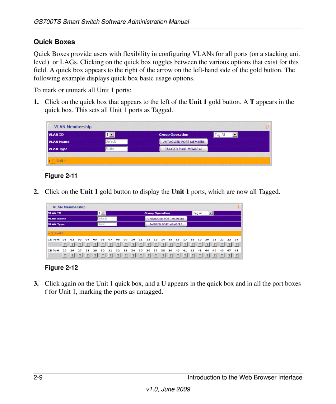 NETGEAR GS748TS manual Quick Boxes 