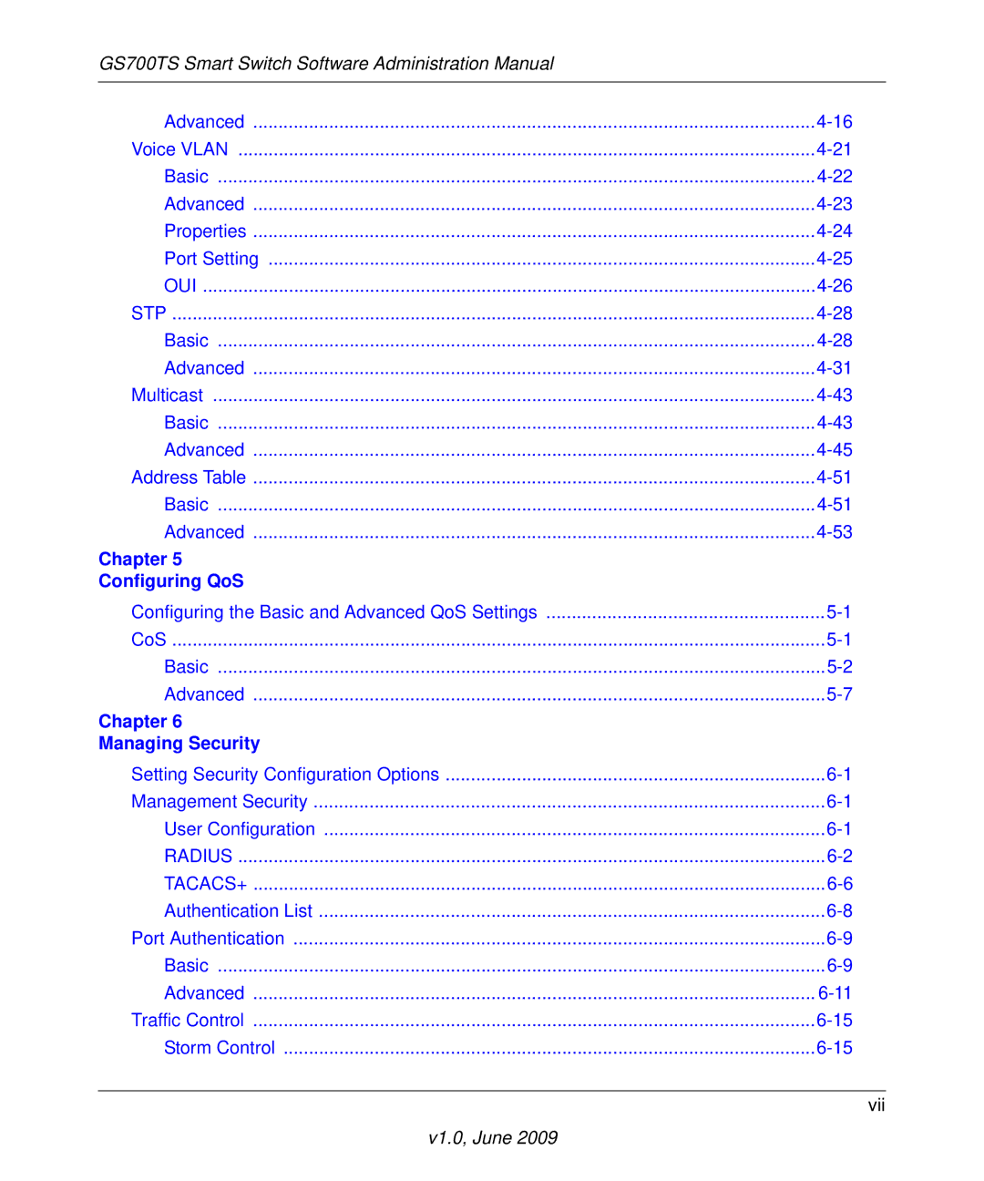 NETGEAR GS748TS manual Chapter Configuring QoS 