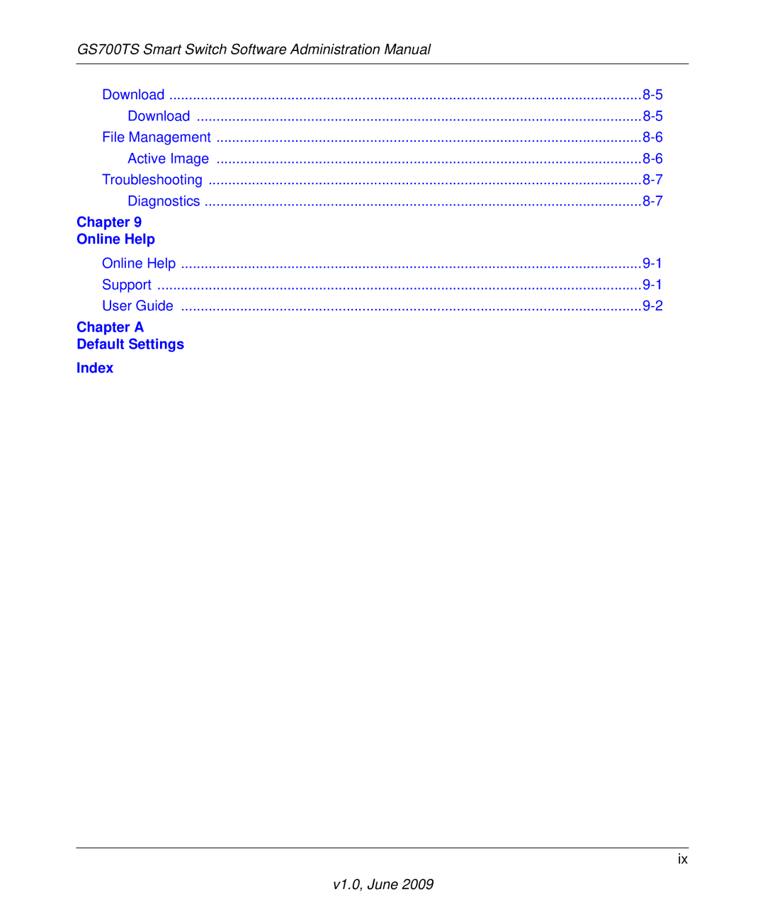 NETGEAR GS748TS manual Chapter Online Help 