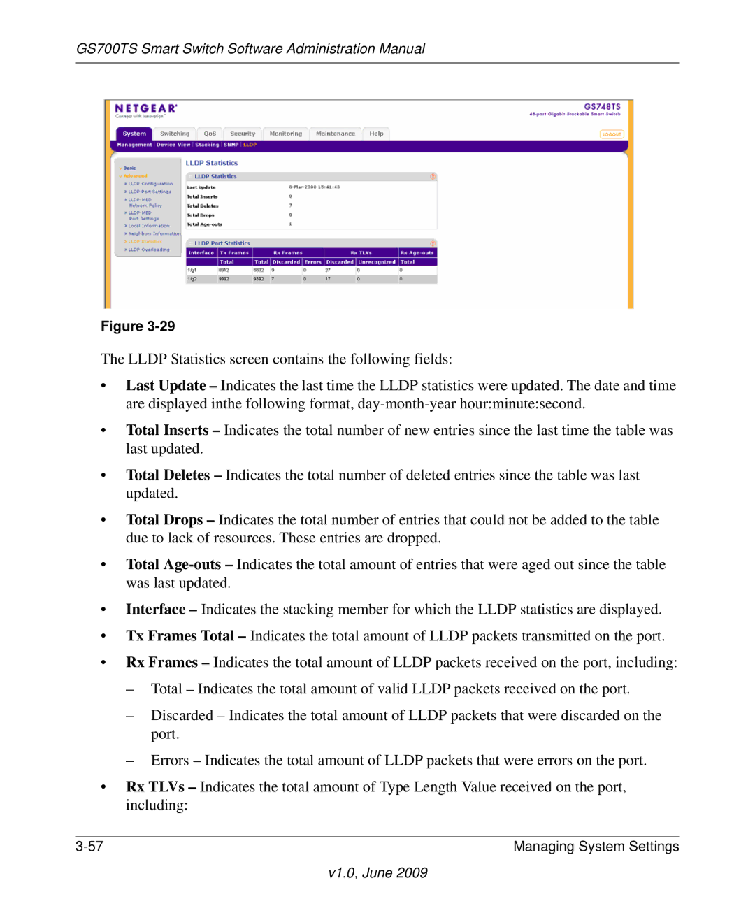 NETGEAR GS748TS manual GS700TS Smart Switch Software Administration Manual 