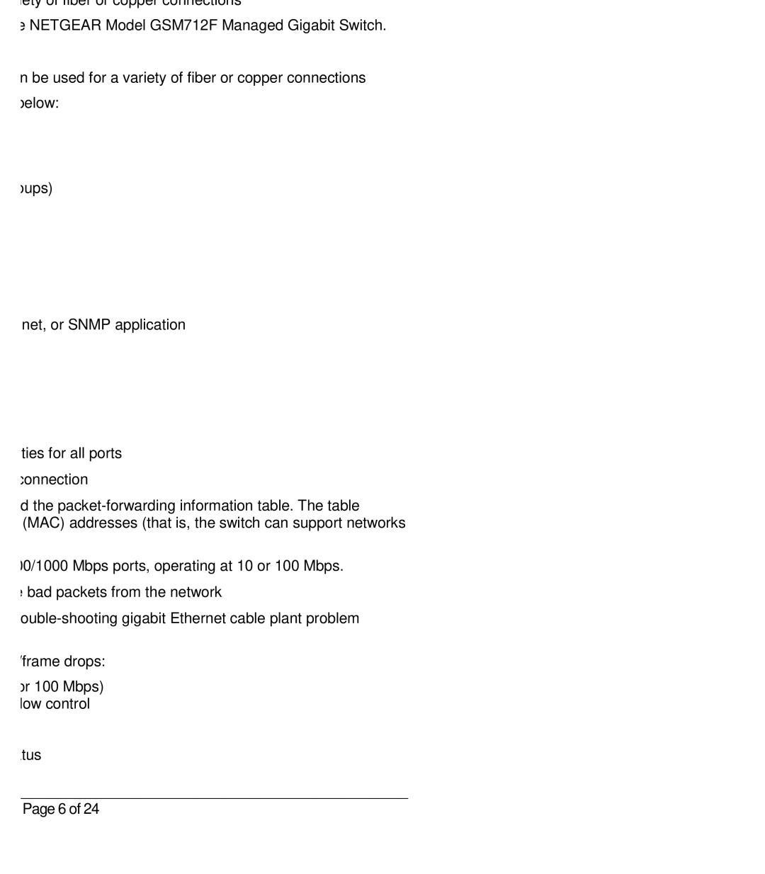 NETGEAR GSM712 manual Features 