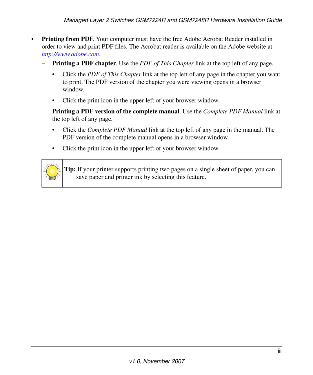 NETGEAR GSM7248R manual Iii 