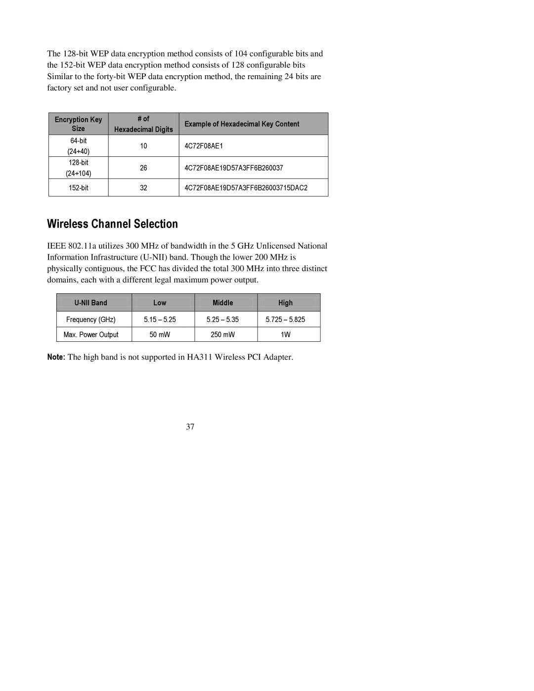 NETGEAR HA311 manual Wireless Channel Selection 