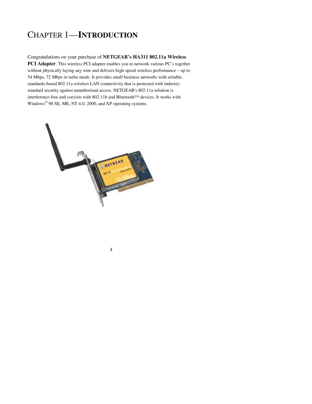 NETGEAR HA311 manual Introduction 