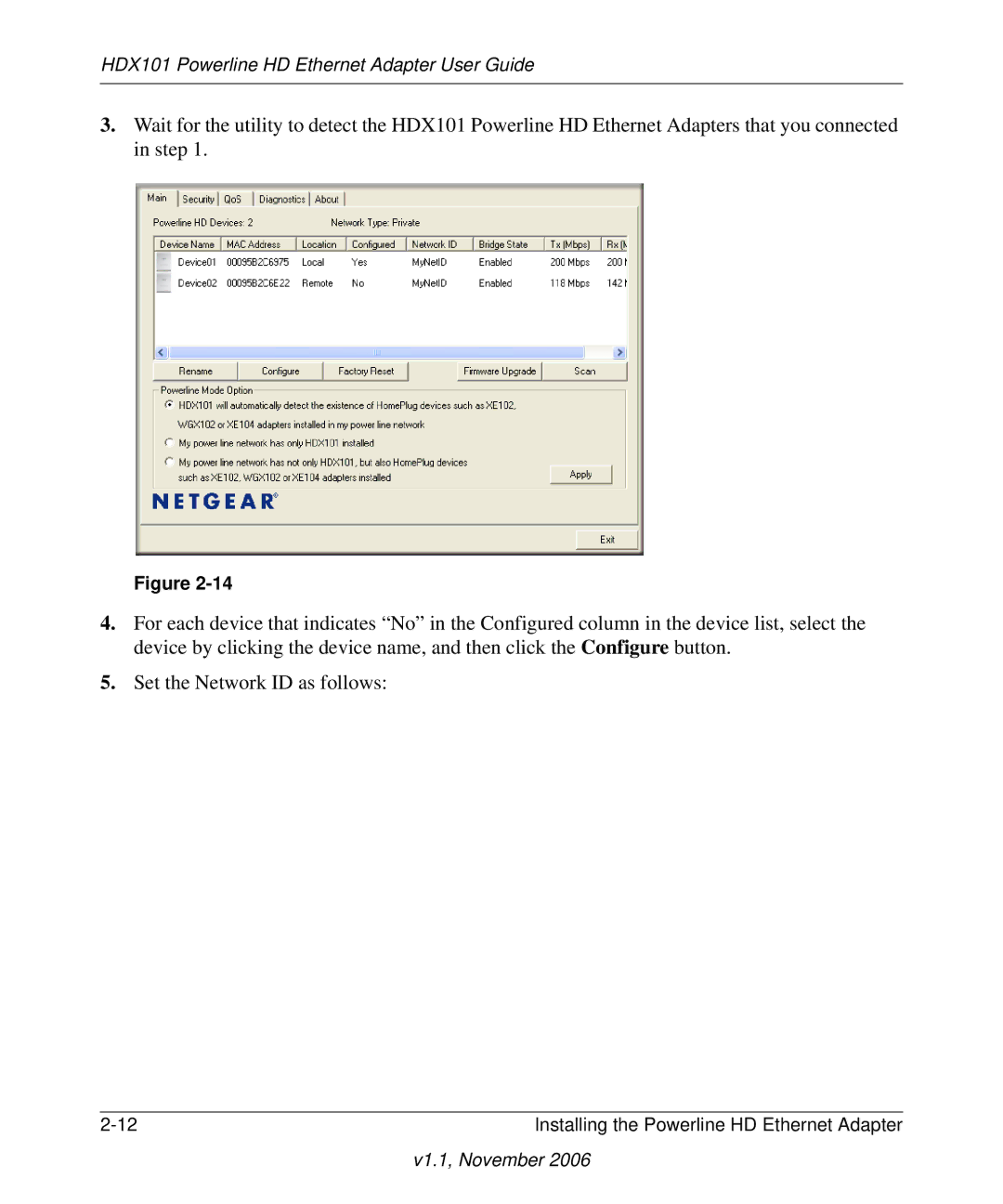 NETGEAR manual HDX101 Powerline HD Ethernet Adapter User Guide 