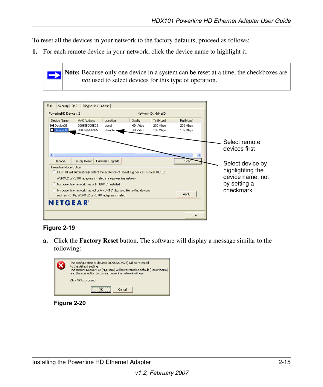 NETGEAR manual HDX101 Powerline HD Ethernet Adapter User Guide 