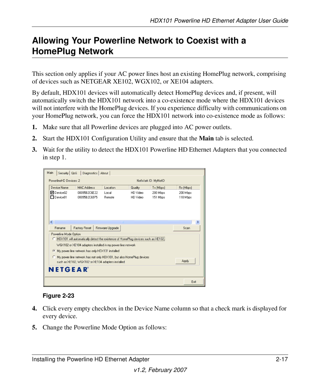 NETGEAR manual HDX101 Powerline HD Ethernet Adapter User Guide 