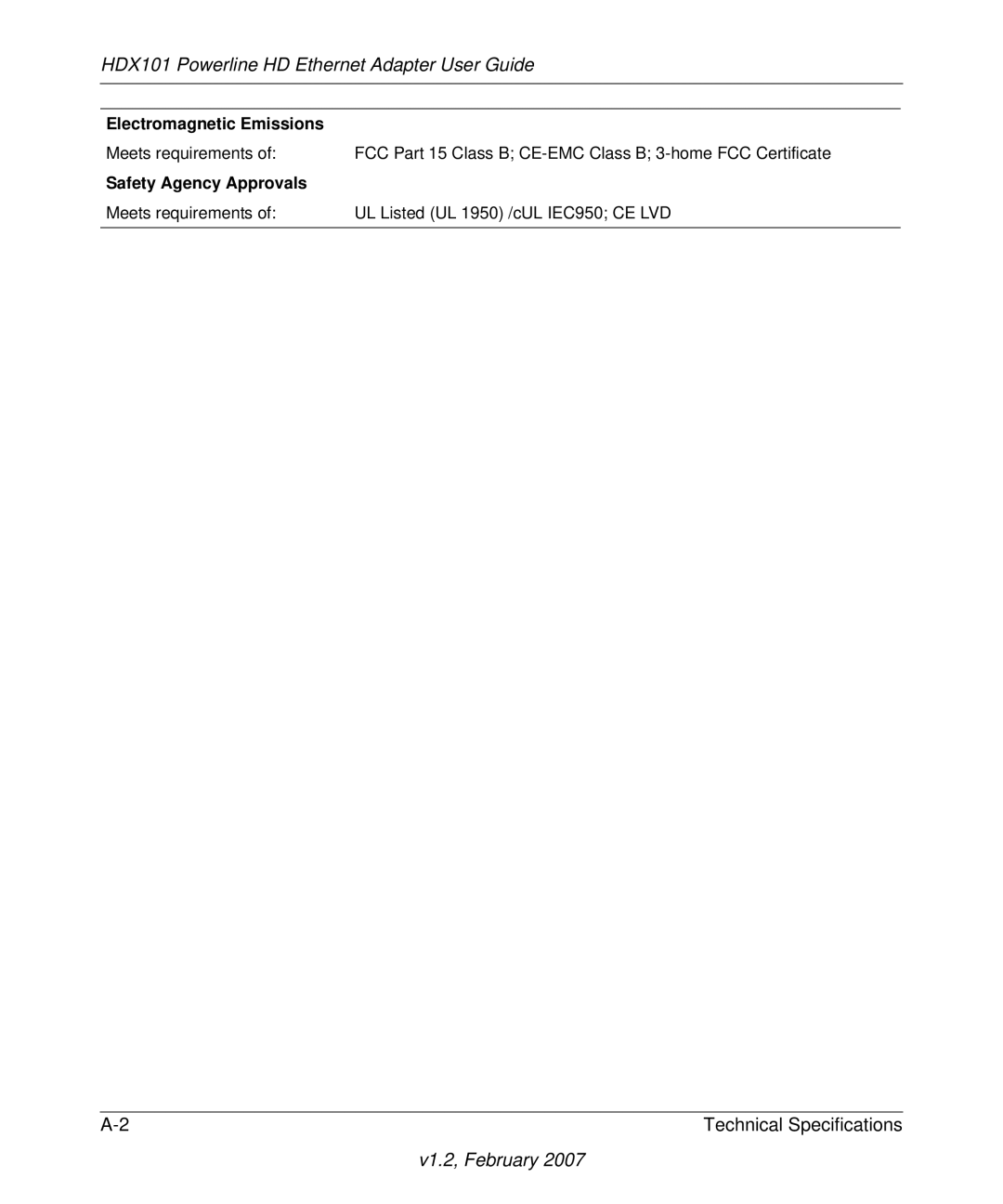 NETGEAR HDX101 manual Electromagnetic Emissions 