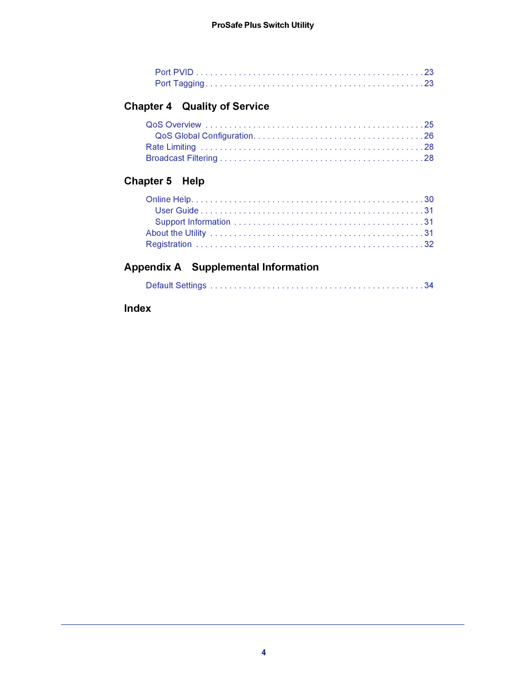 NETGEAR JGS524E-100NAS manual Quality of Service 