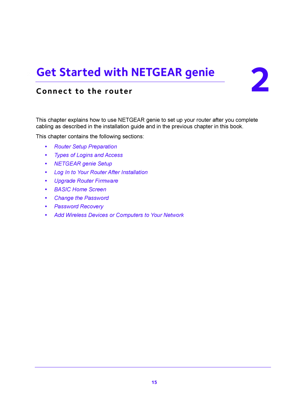 NETGEAR JNR1010V2 user manual Get Started with NETGEAR genie, Connect to the router 
