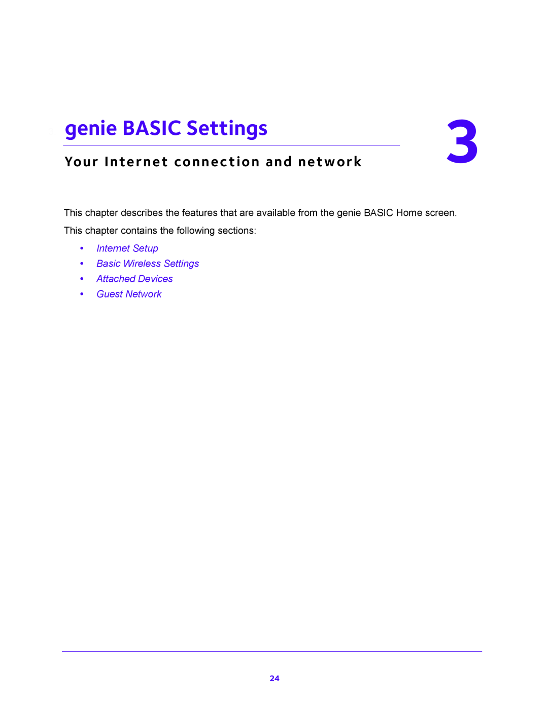 NETGEAR JNR1010V2 user manual genie BASIC Settings, Your Internet connection and network 