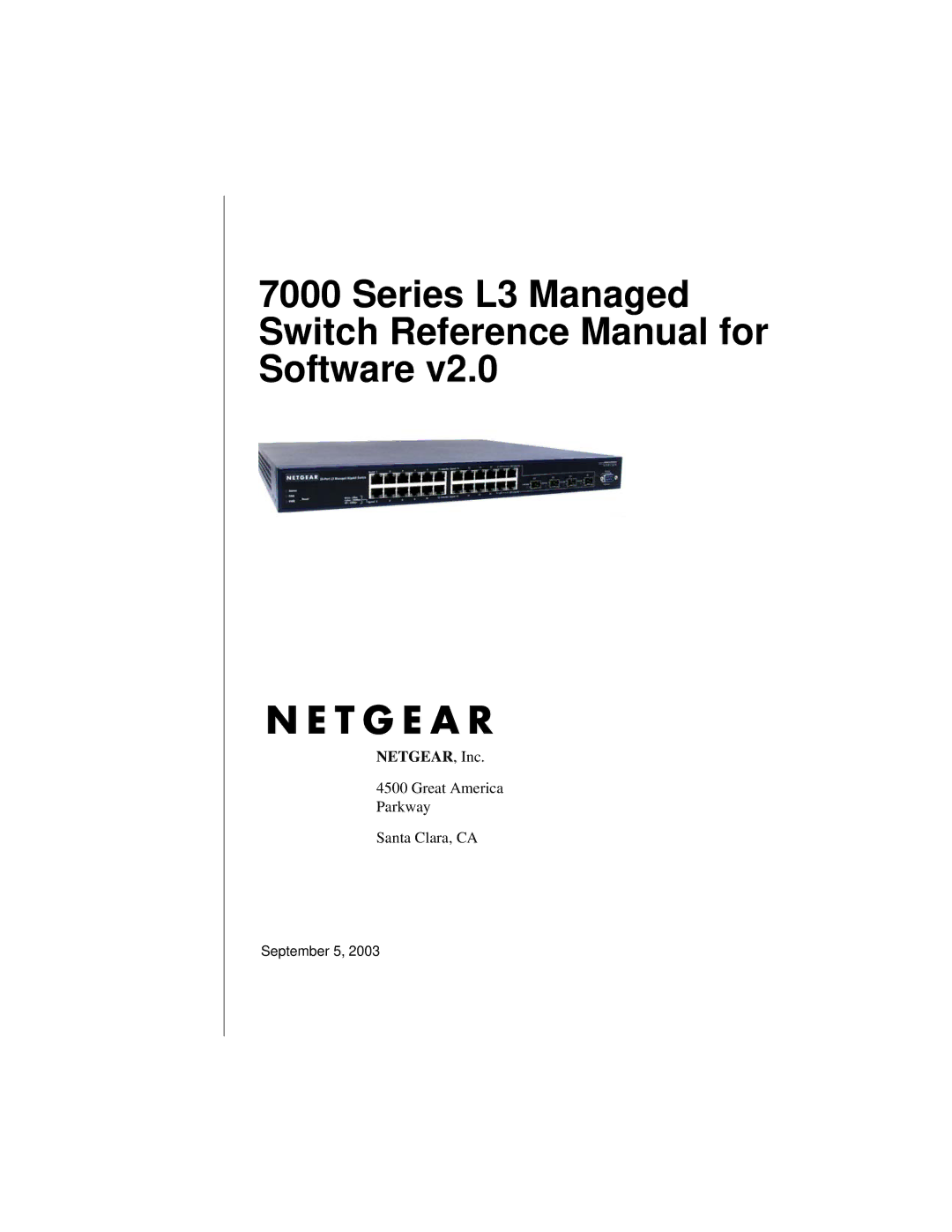 NETGEAR manual Series L3 Managed Switch Reference Manual for Software 