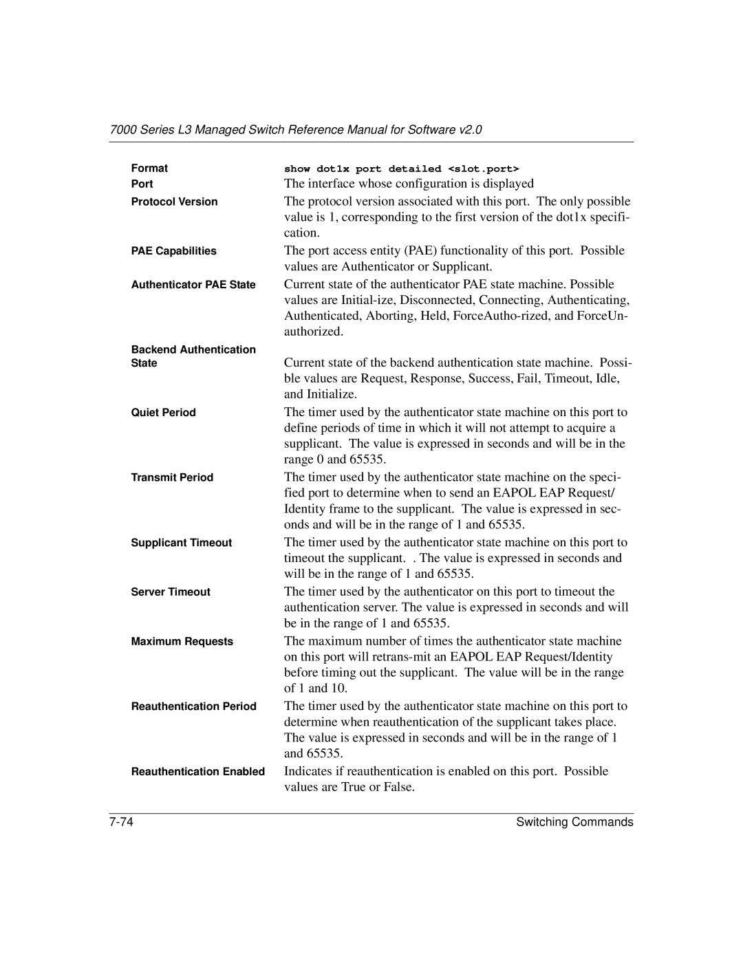 NETGEAR L3 manual Interface whose configuration is displayed 