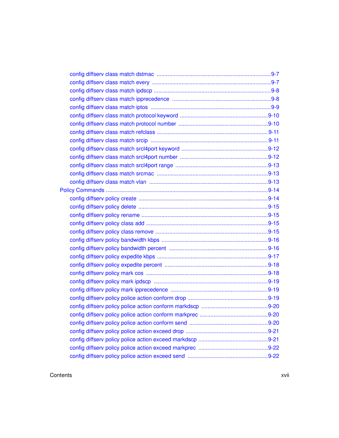 NETGEAR L3 manual Contents Xvii 