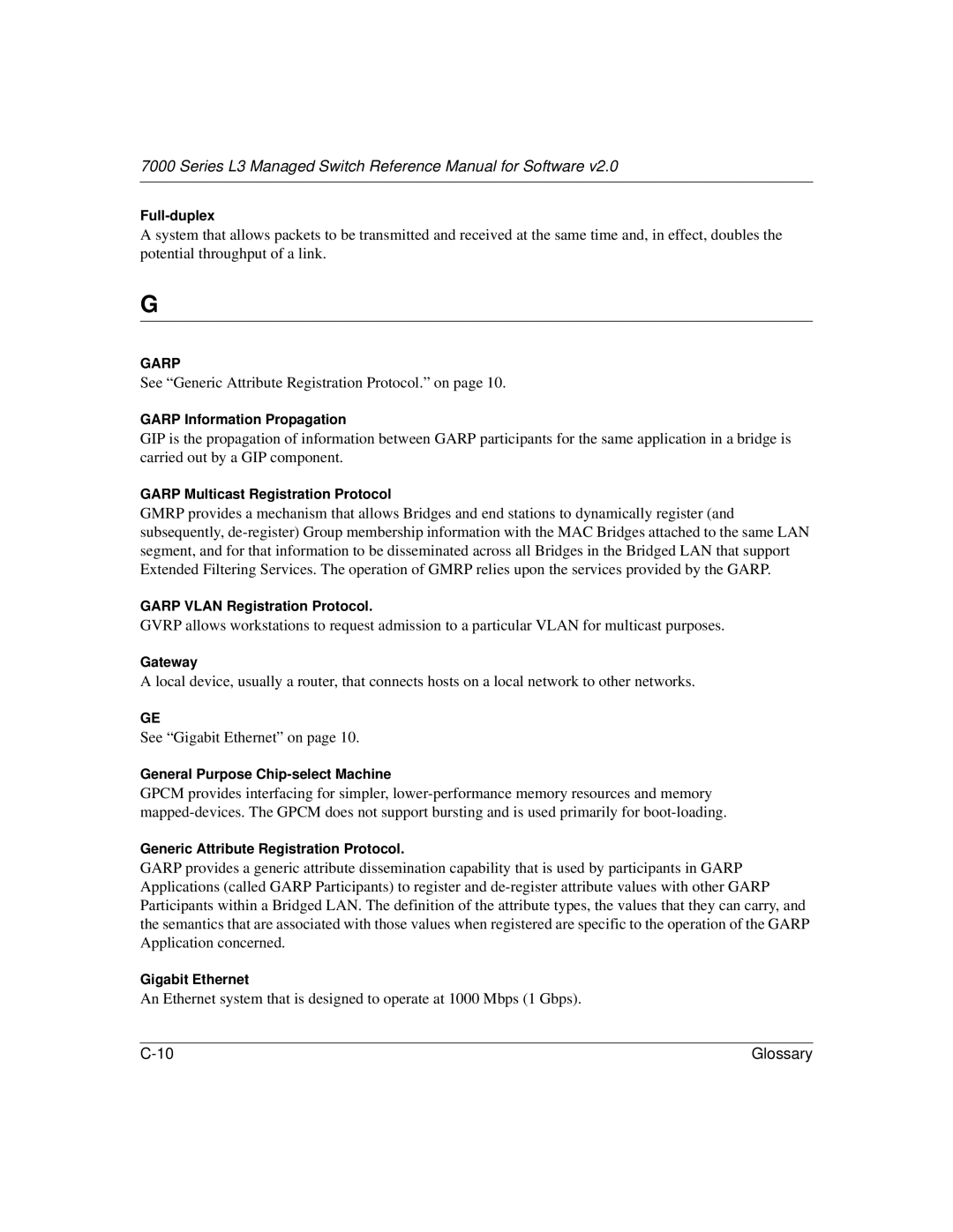 NETGEAR L3 manual See Generic Attribute Registration Protocol. on 