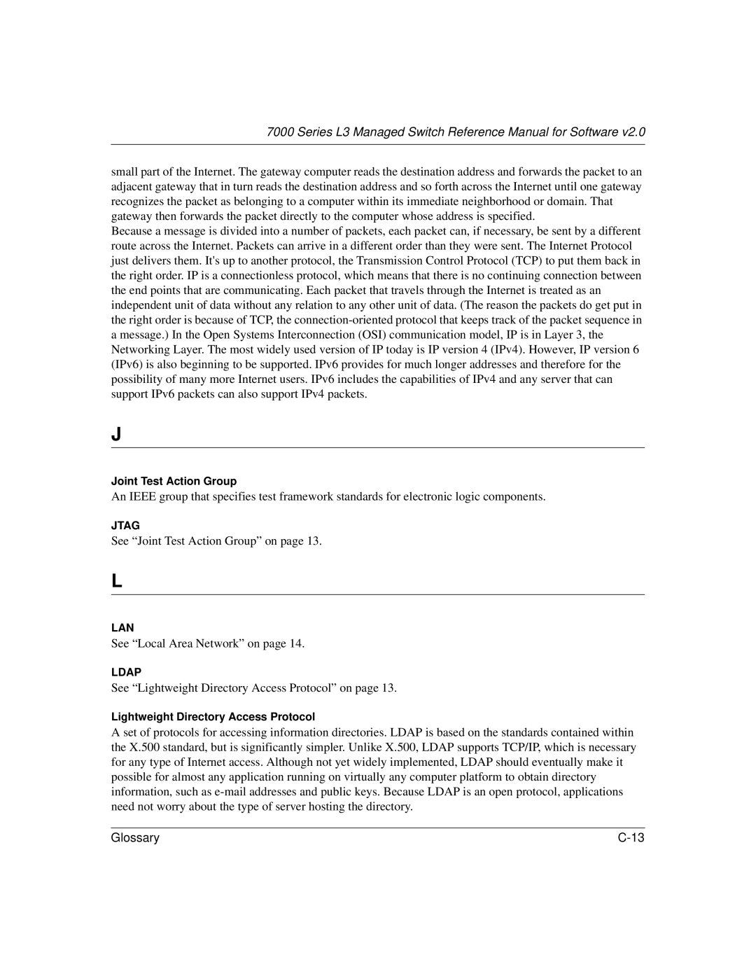 NETGEAR L3 manual See Joint Test Action Group on 