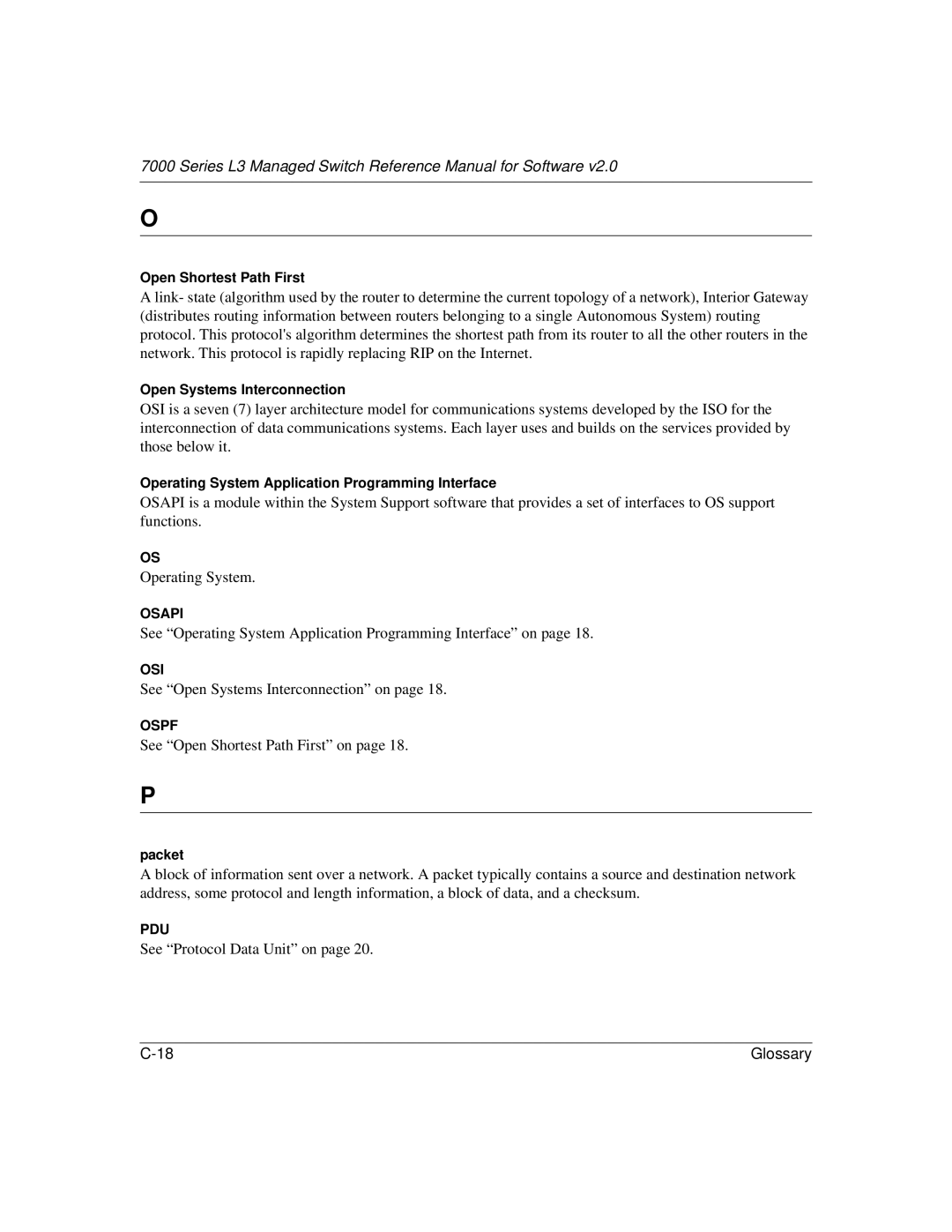 NETGEAR L3 manual See Operating System Application Programming Interface on 