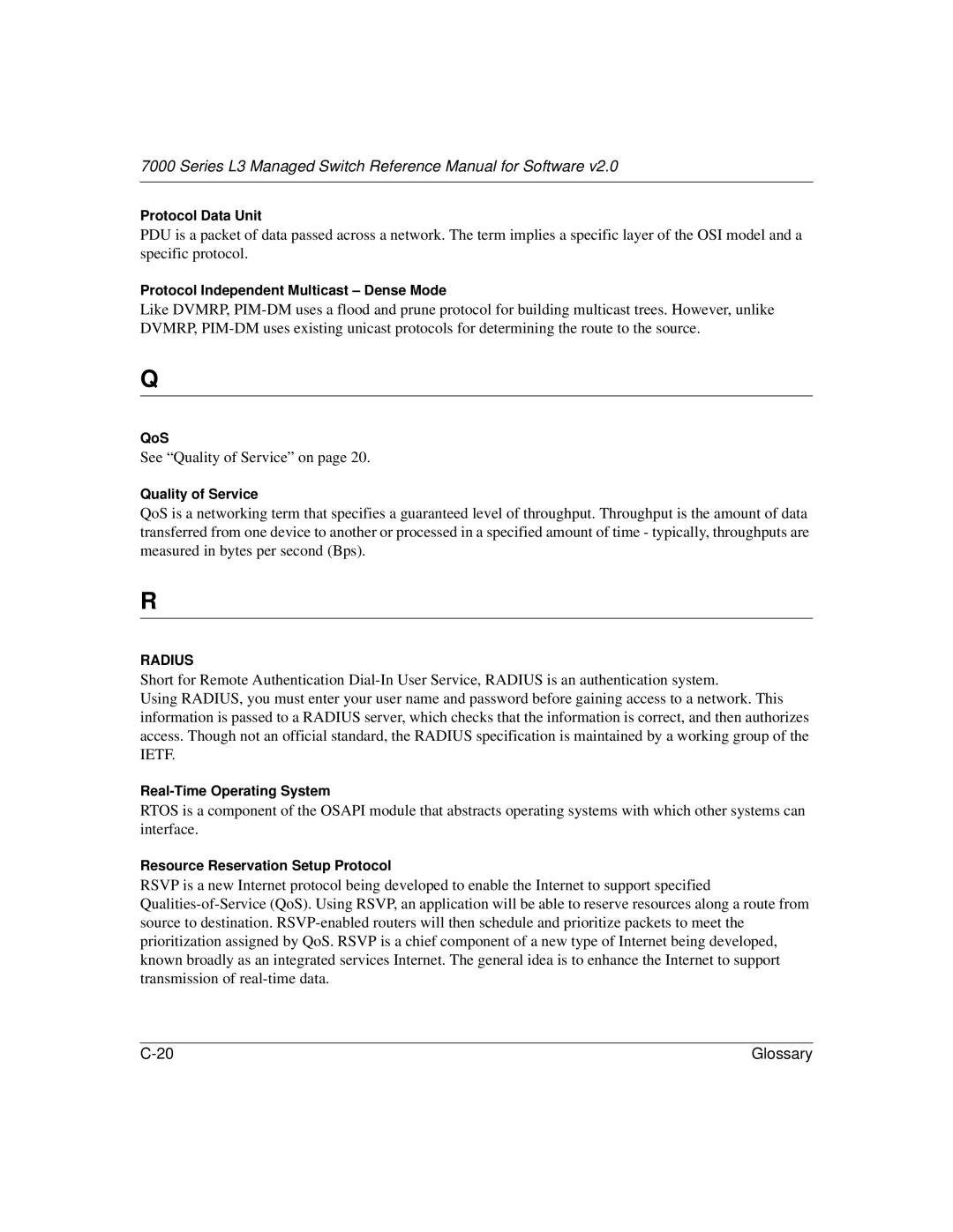 NETGEAR L3 manual See Quality of Service on 