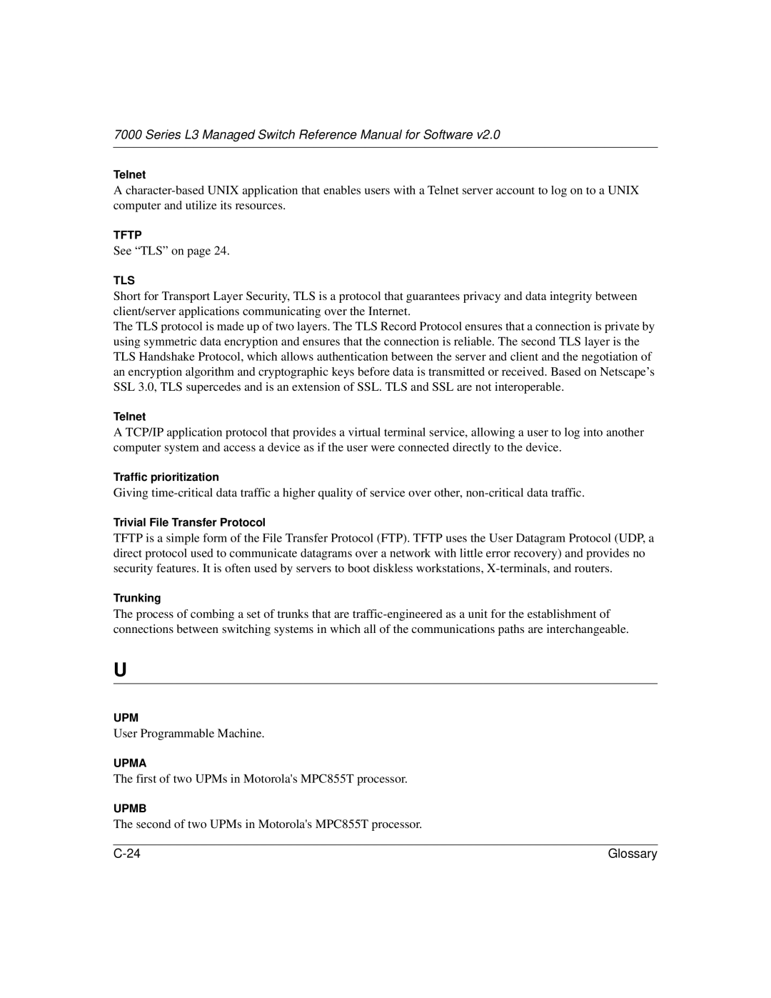 NETGEAR L3 manual See TLS on 