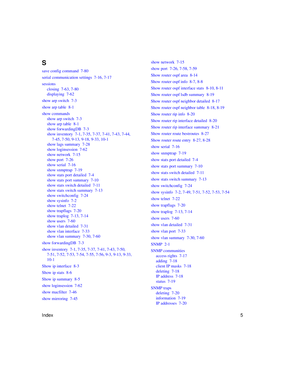 NETGEAR L3 manual Index 