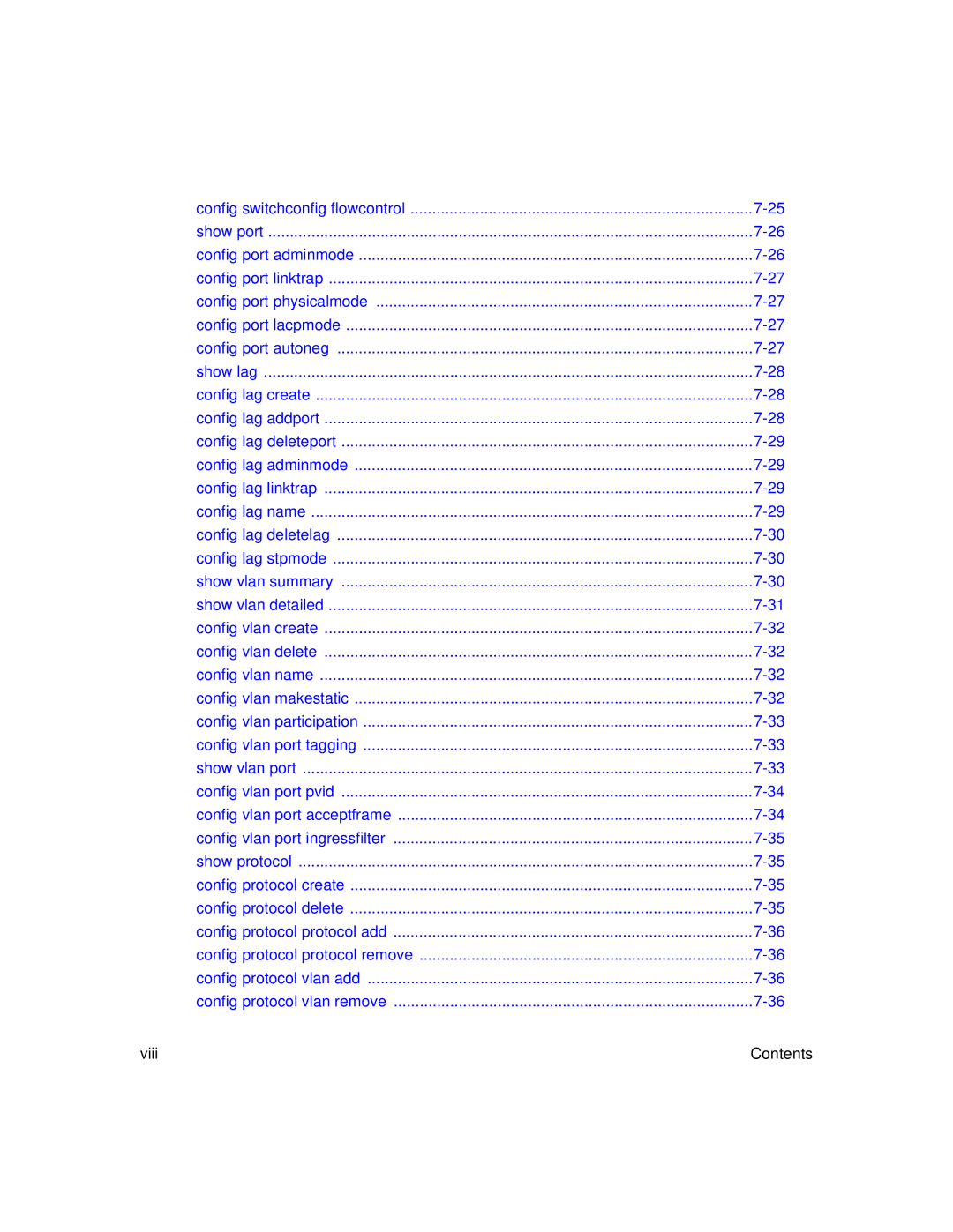 NETGEAR L3 manual Viii Contents 