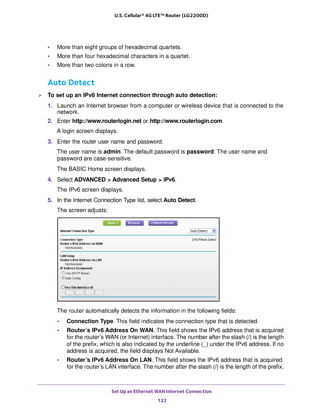 NETGEAR (LG2200D) user manual Auto Detect 