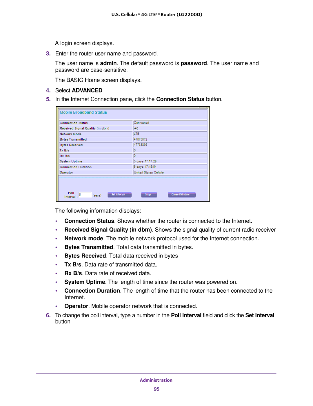 NETGEAR (LG2200D) user manual Select Advanced 