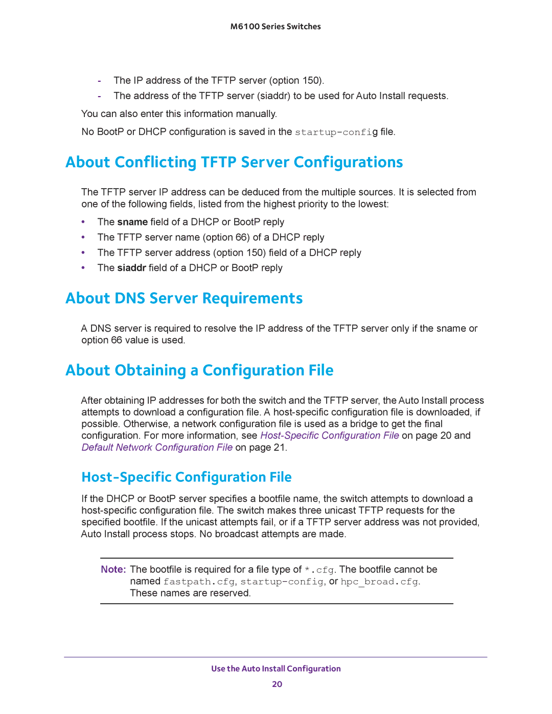 NETGEAR m6100 manual About Conflicting Tftp Server Configurations, About DNS Server Requirements 