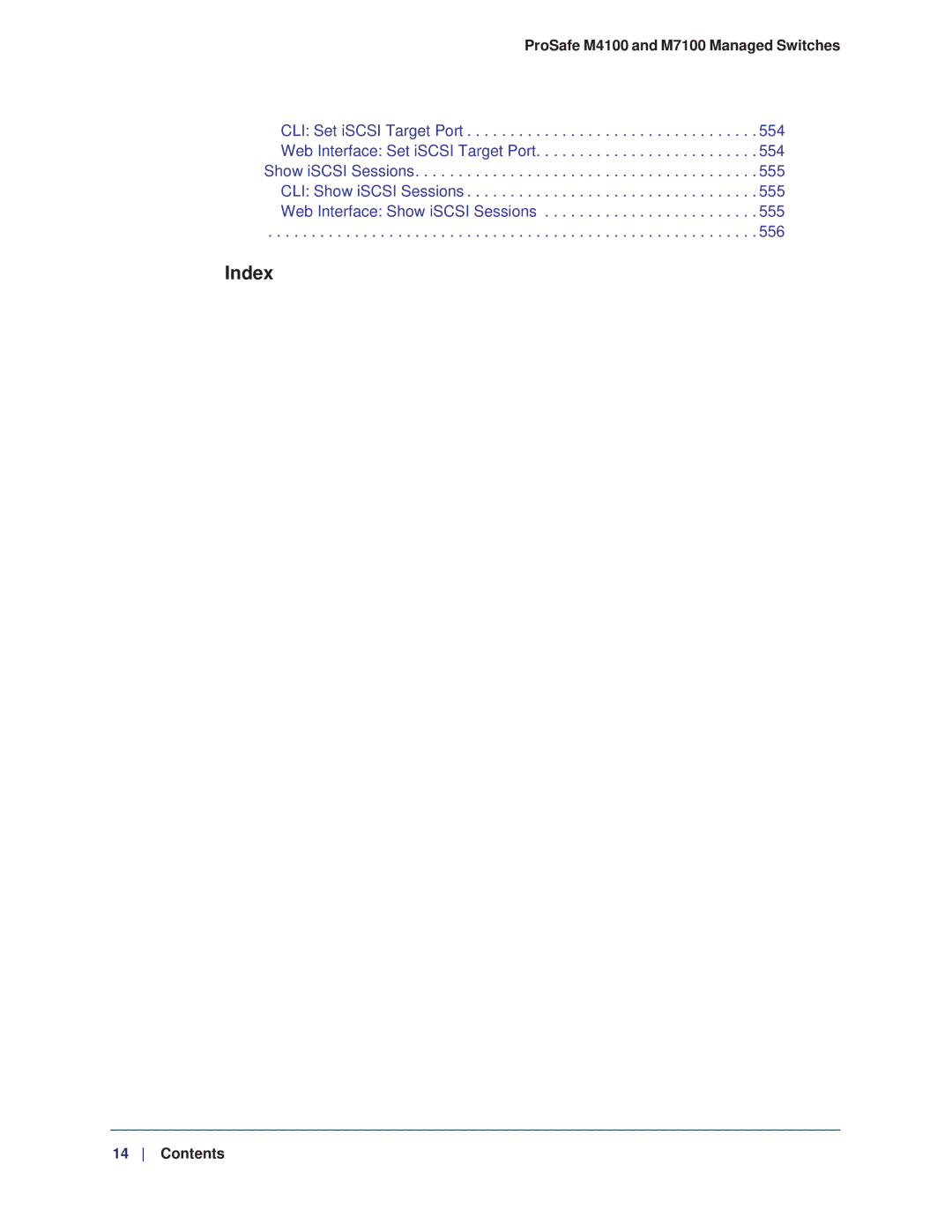 NETGEAR M7100, M4100 manual Index 