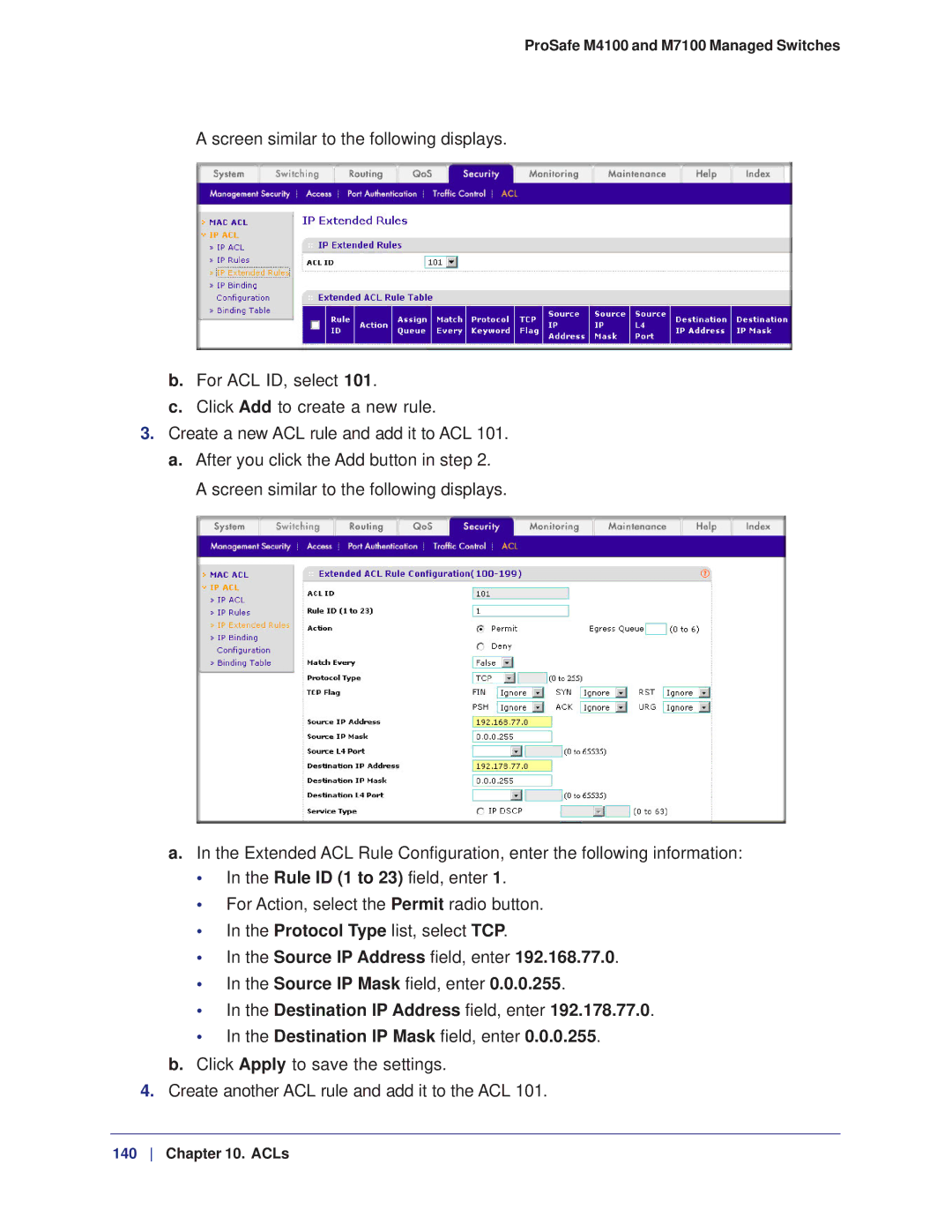 NETGEAR manual ProSafe M4100 and M7100 Managed Switches 