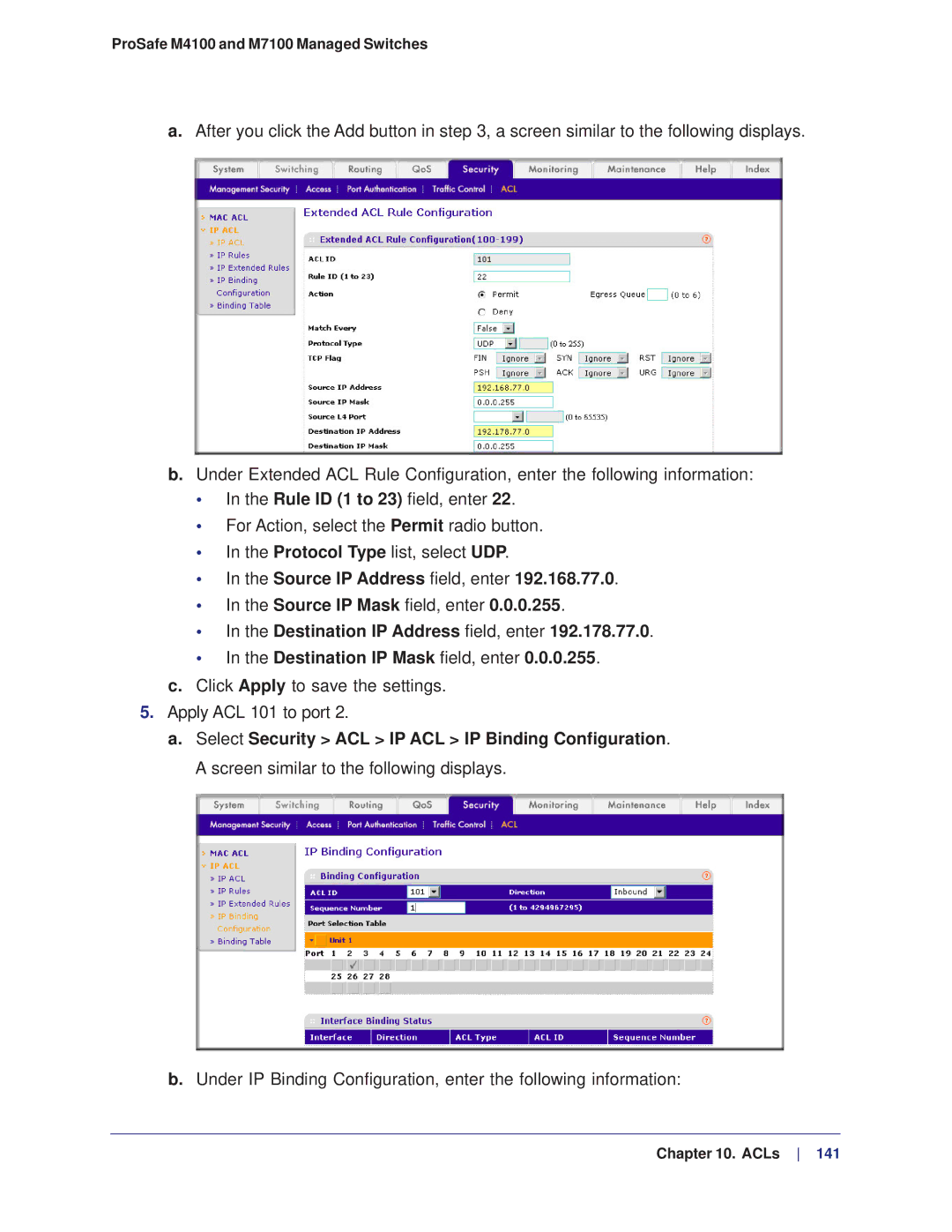 NETGEAR manual ProSafe M4100 and M7100 Managed Switches 