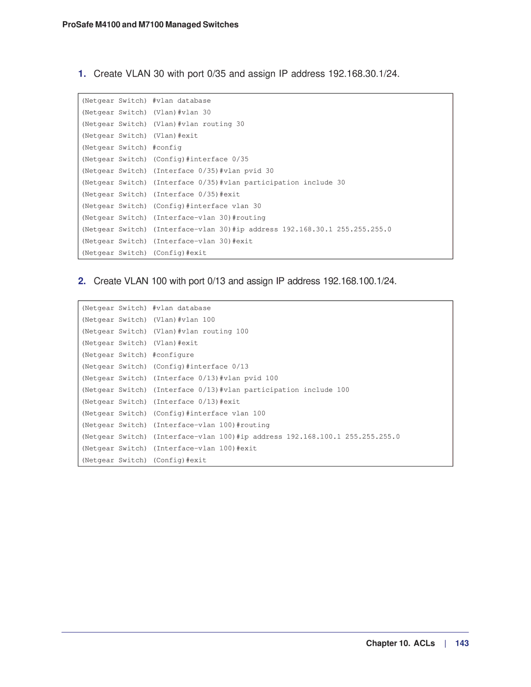 NETGEAR manual ProSafe M4100 and M7100 Managed Switches 