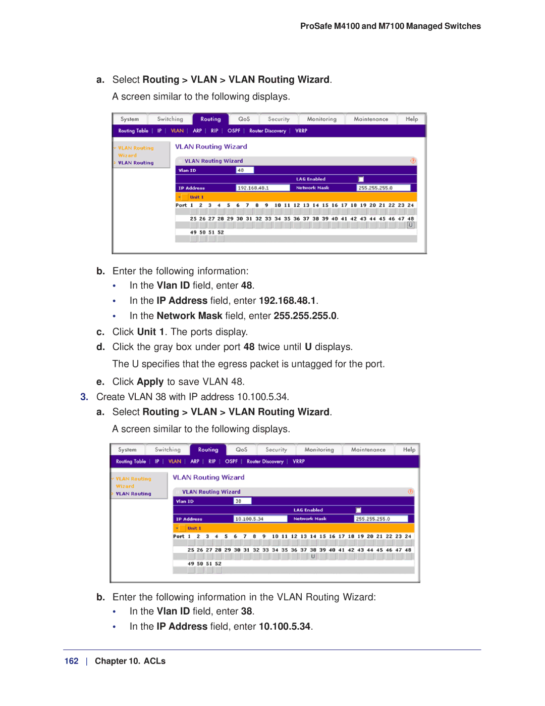 NETGEAR M7100, M4100 manual IP Address field, enter 