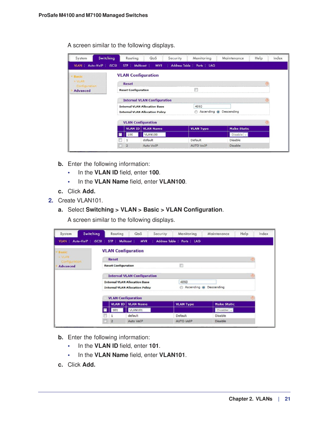 NETGEAR manual ProSafe M4100 and M7100 Managed Switches 