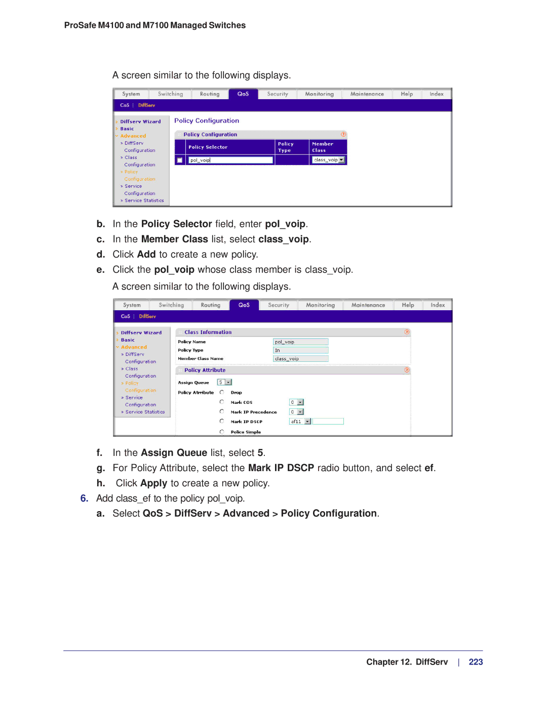 NETGEAR M4100, M7100 manual Screen similar to the following displays 