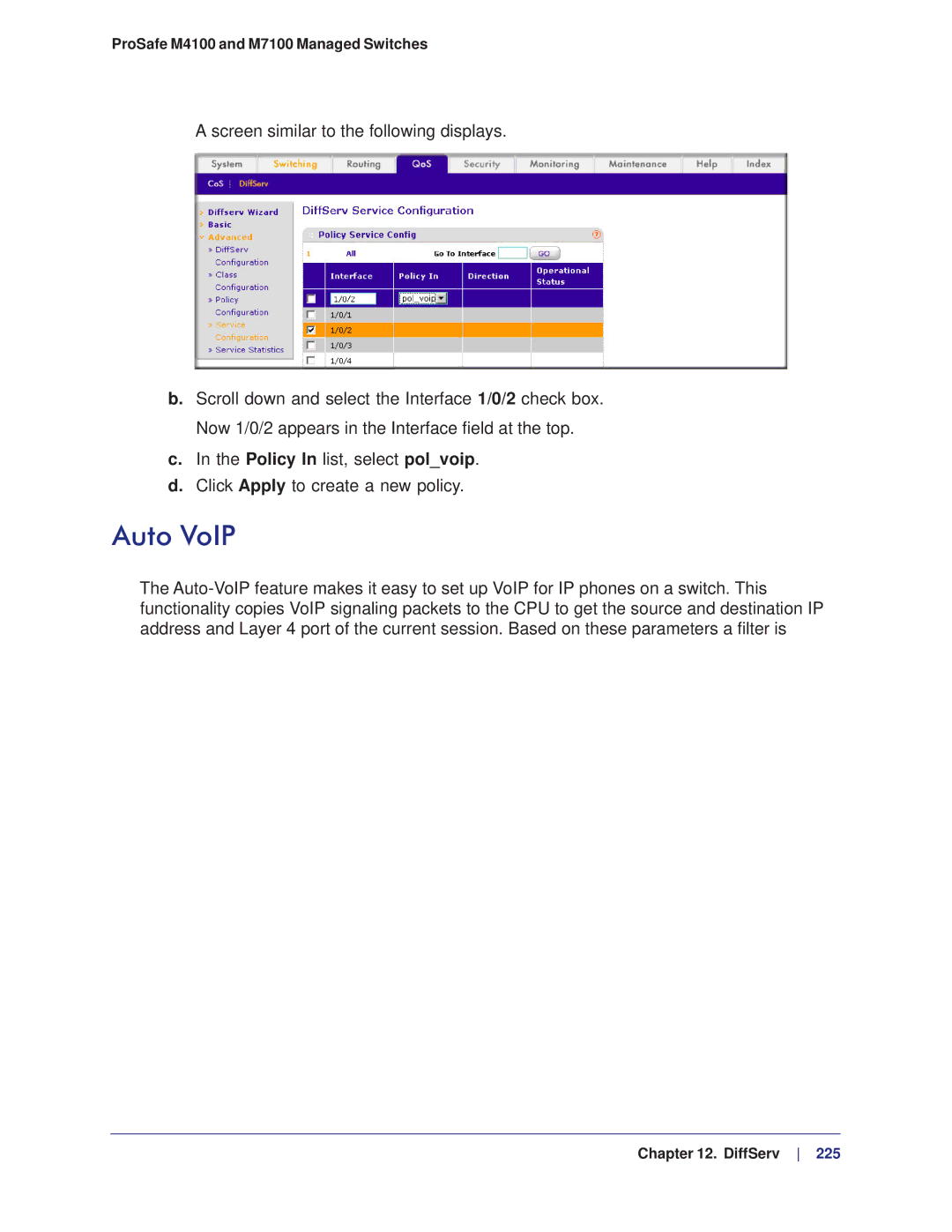 NETGEAR M4100, M7100 manual Auto VoIP 