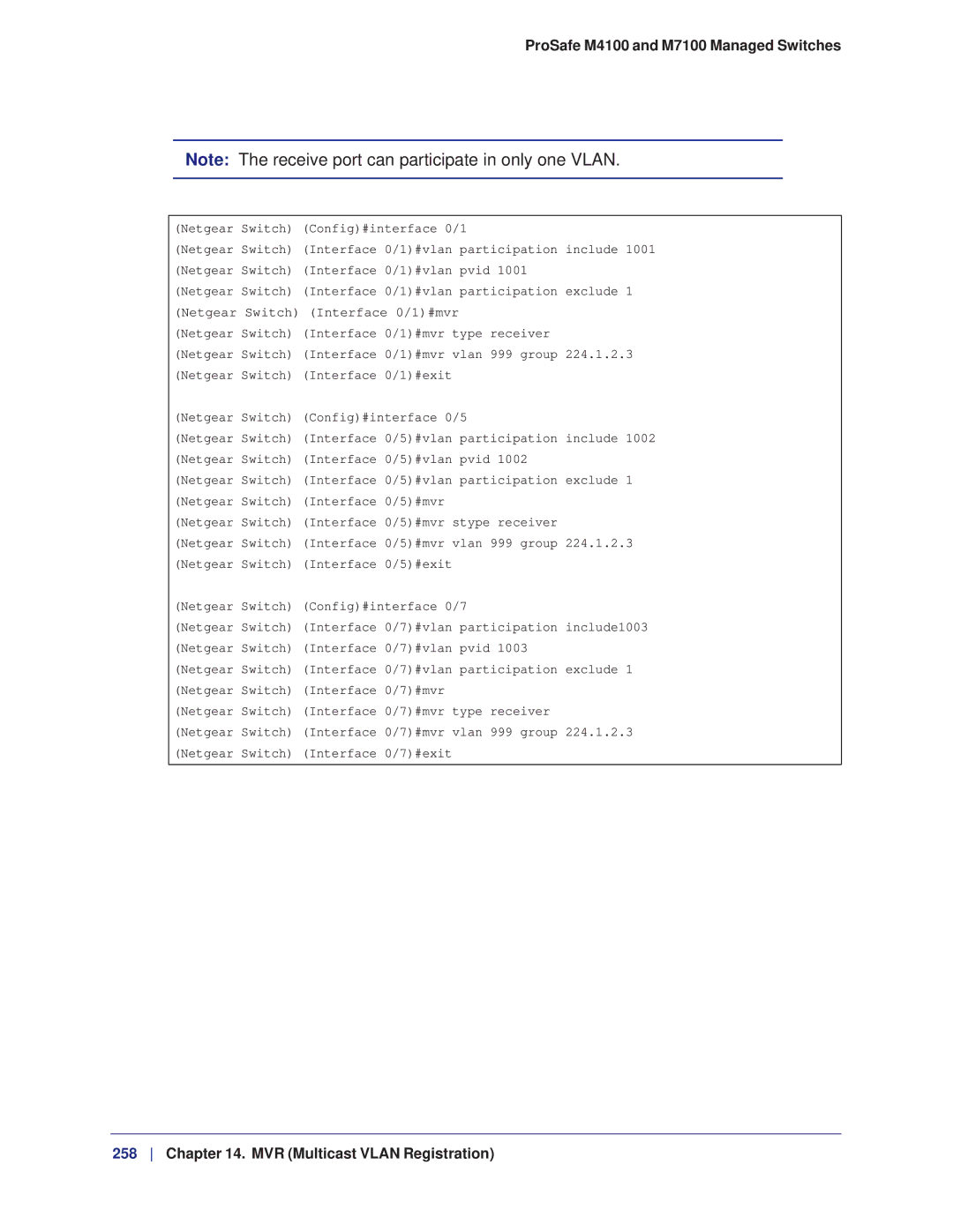 NETGEAR manual ProSafe M4100 and M7100 Managed Switches 