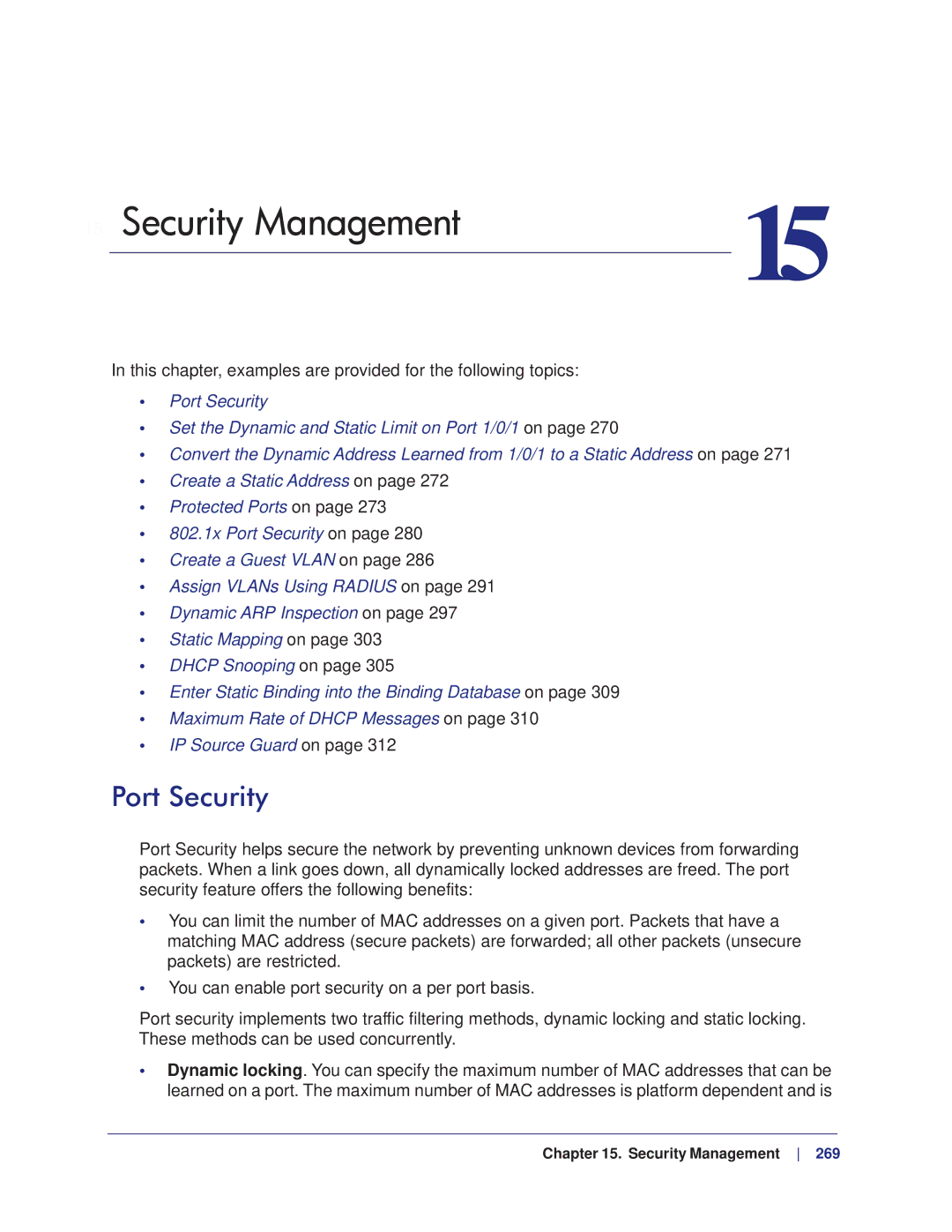 NETGEAR M4100, M7100 manual Security Management, Port Security 