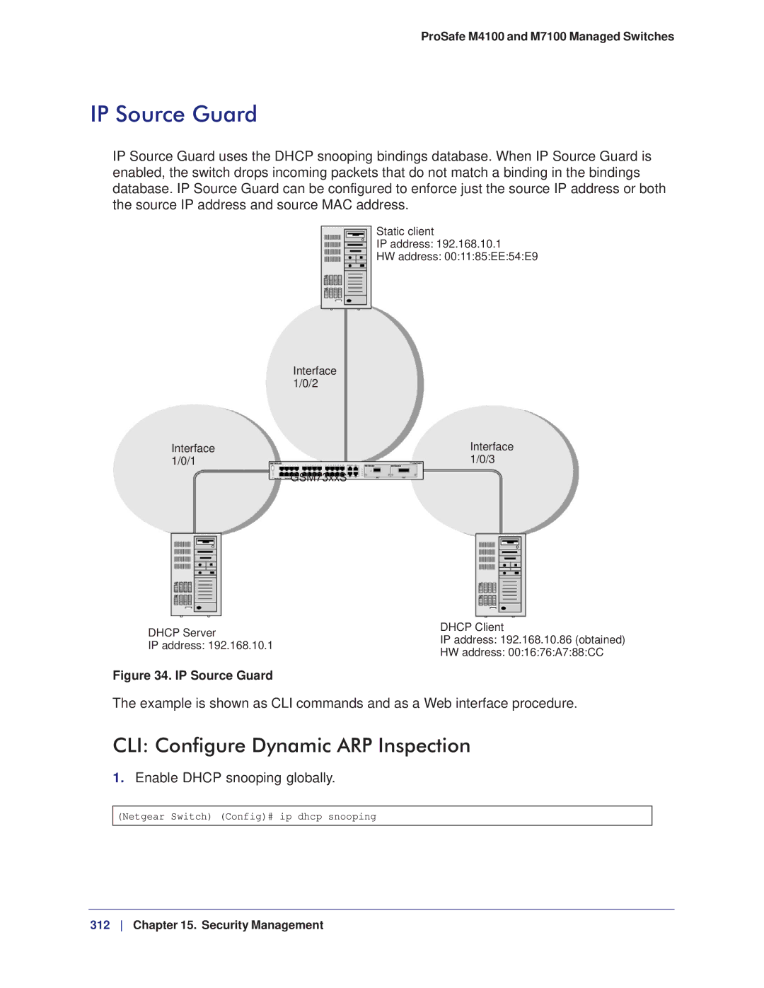 NETGEAR M7100, M4100 manual IP Source Guard 