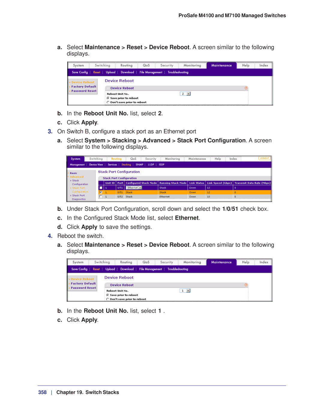 NETGEAR manual ProSafe M4100 and M7100 Managed Switches 