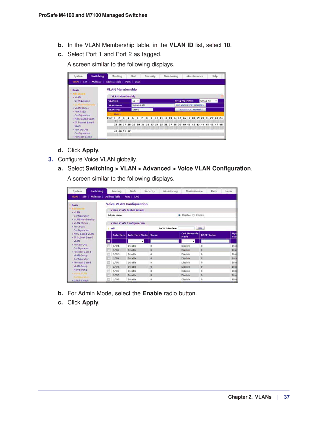 NETGEAR manual ProSafe M4100 and M7100 Managed Switches 