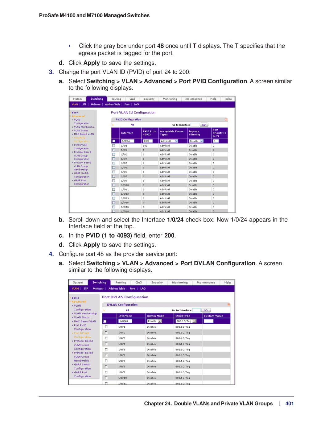 NETGEAR manual ProSafe M4100 and M7100 Managed Switches 