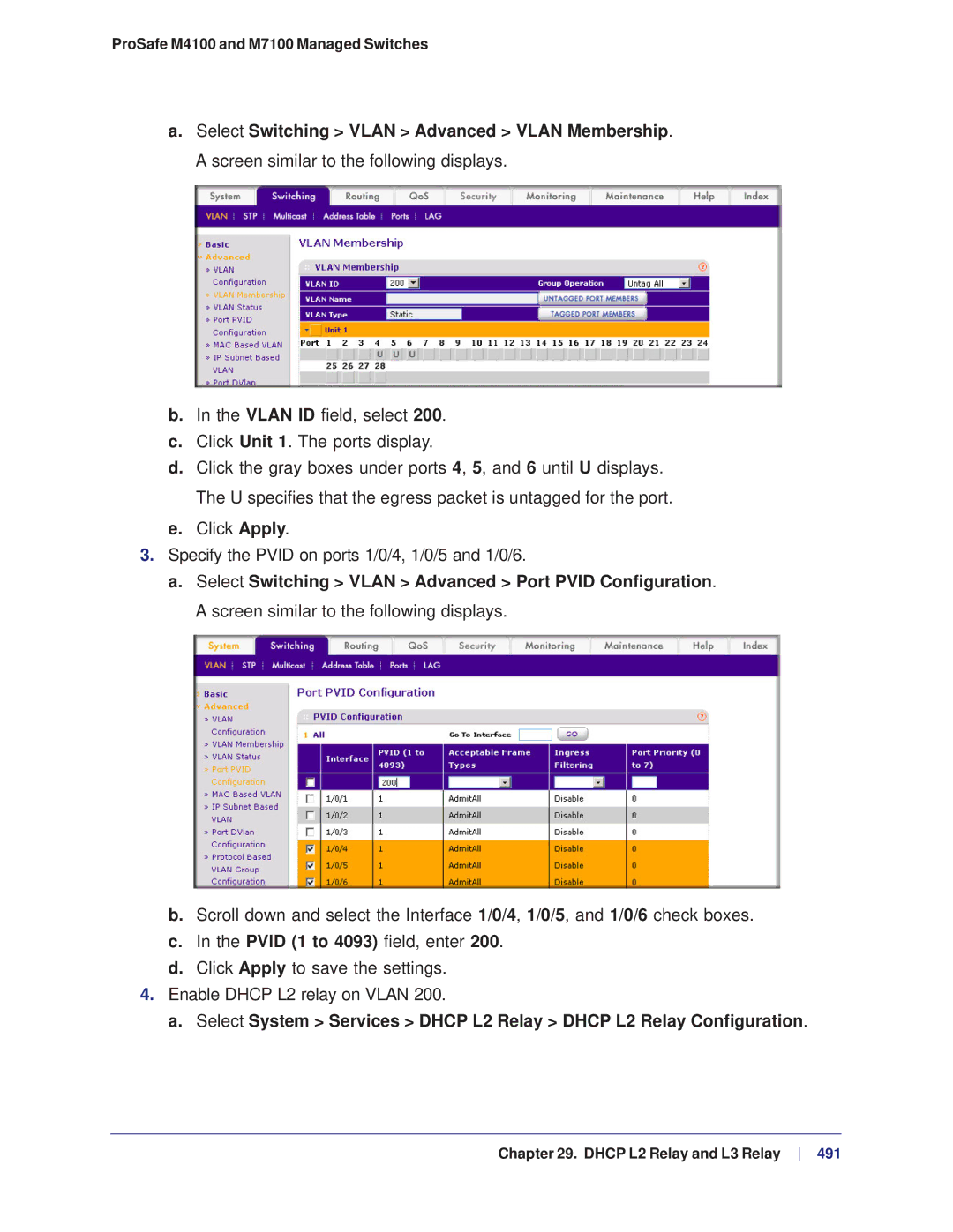 NETGEAR manual ProSafe M4100 and M7100 Managed Switches 