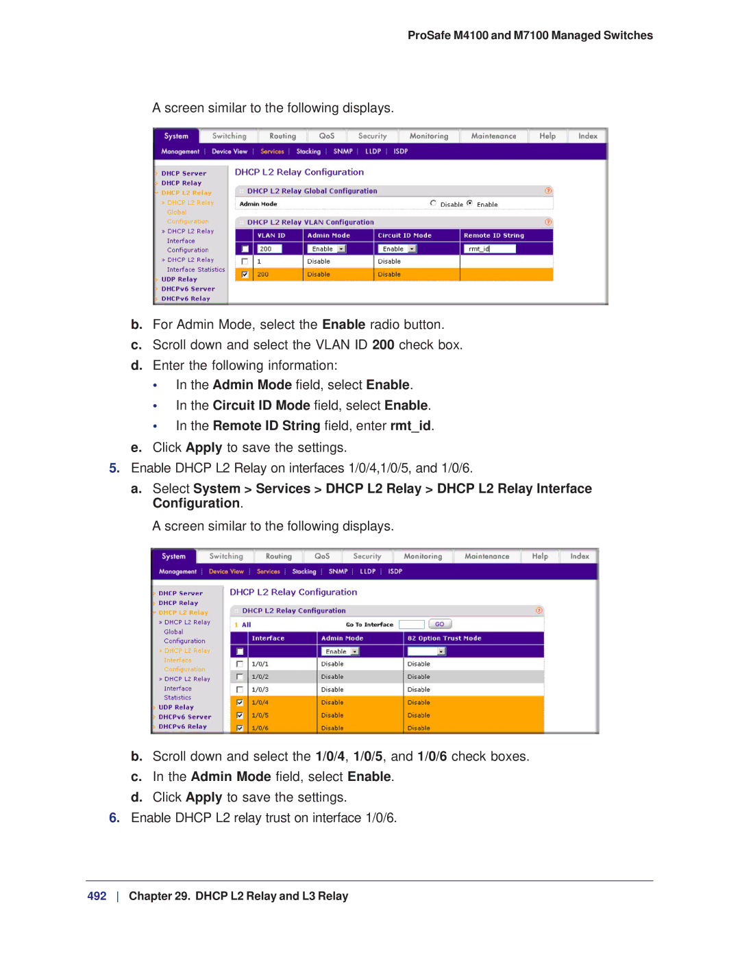 NETGEAR M7100, M4100 manual Remote ID String field, enter rmtid 