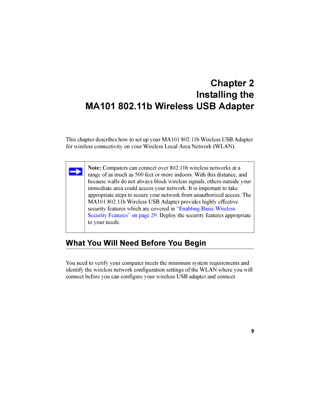 NETGEAR manual Chapter Installing MA101 802.11b Wireless USB Adapter, What You Will Need Before You Begin 