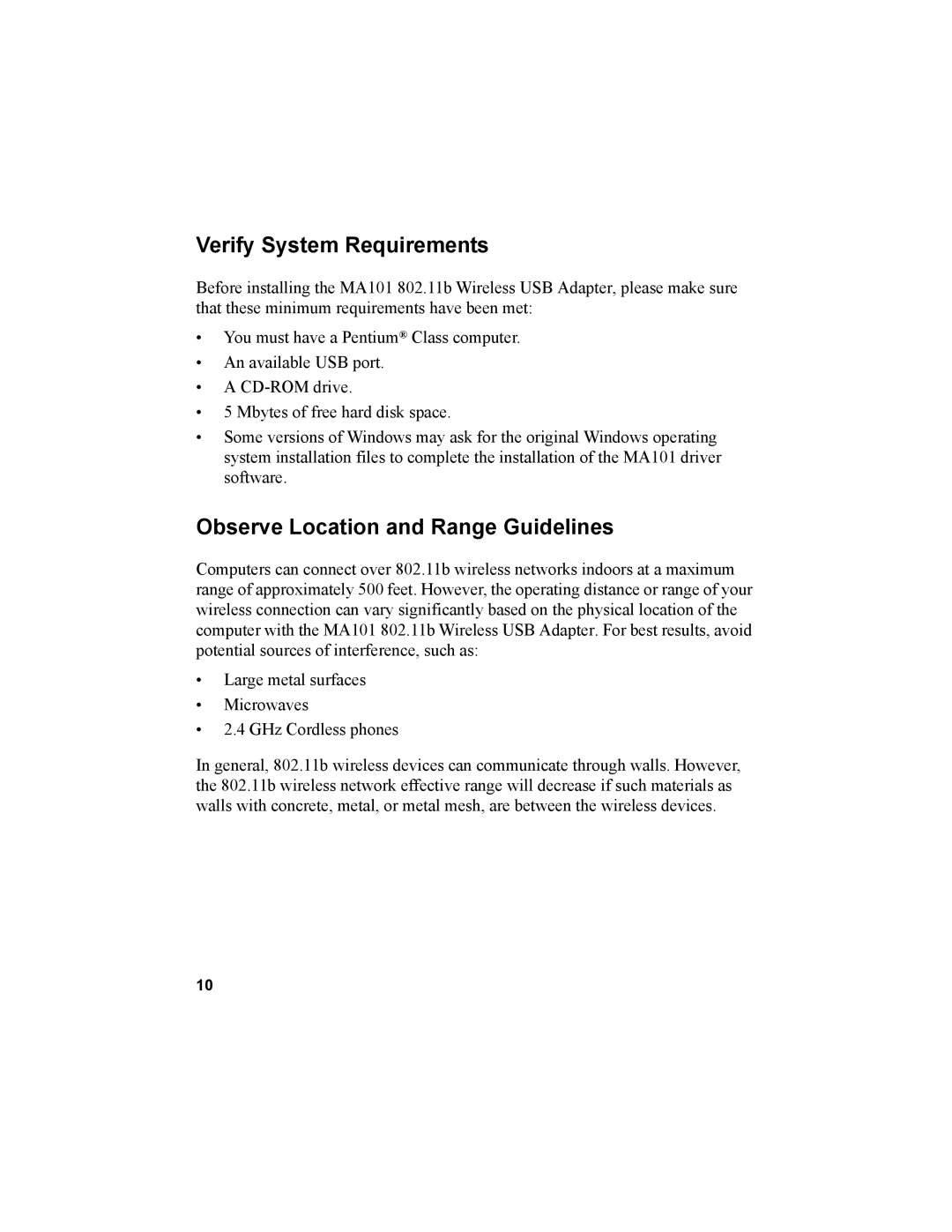 NETGEAR MA101 manual Verify System Requirements, Observe Location and Range Guidelines 