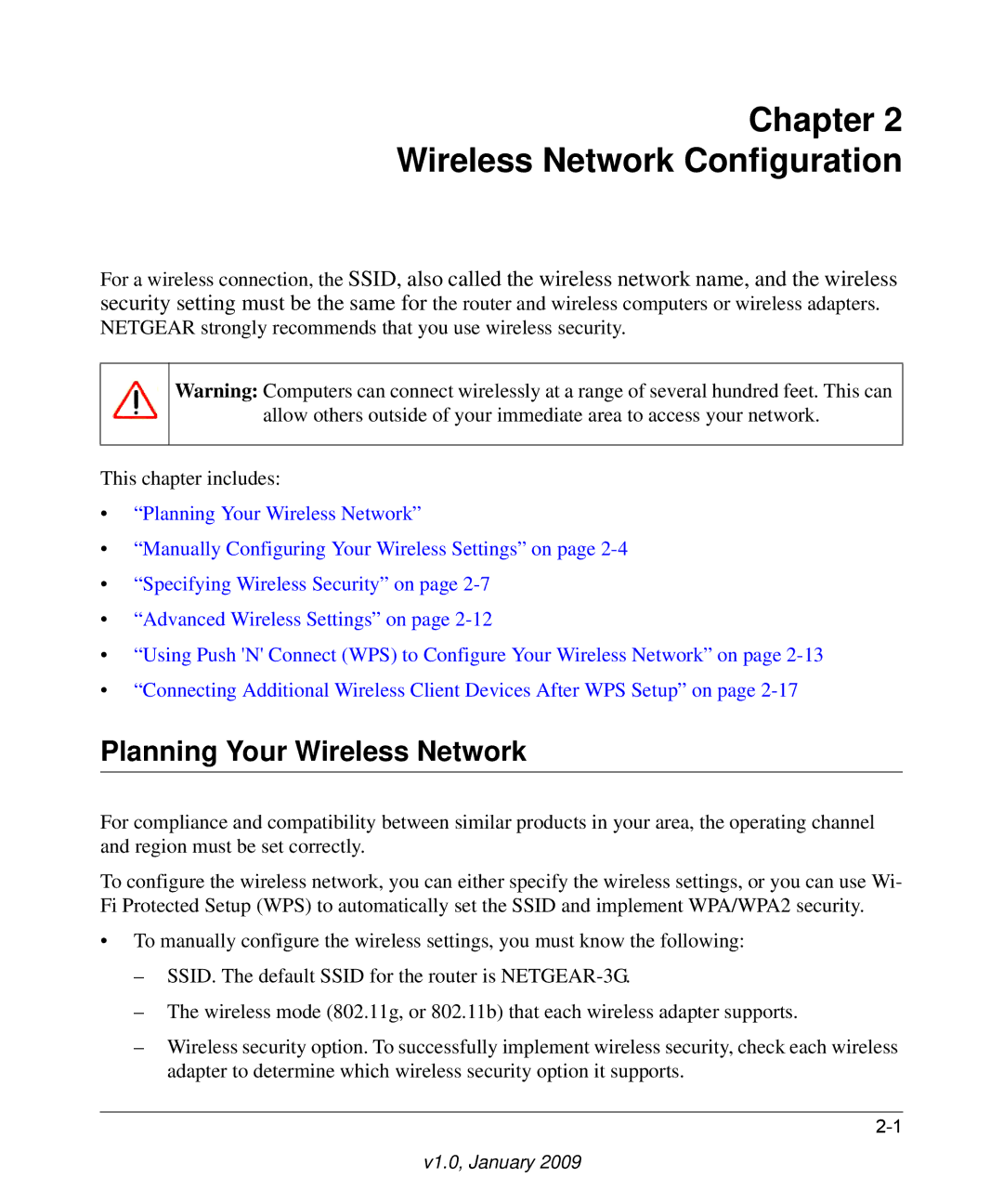 NETGEAR MBR624GU user manual Chapter Wireless Network Configuration, Planning Your Wireless Network 